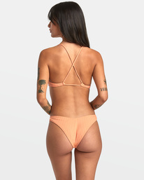 0 Wide Rib - Bas de bikini coupe Medium pour Femme Orange AVJX400342 RVCA