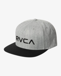 0 RVCA Twill - Snapback Cap for Men Yellow AVYHA00457 RVCA