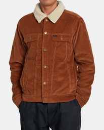 0 Waylon - Giacca in sherpa da Uomo Brown AVYJK00142 RVCA