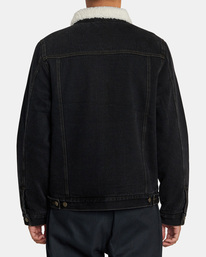 1 Waylon - Chaqueta Vaquera para Hombre Negro AVYJK00184 RVCA