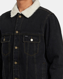 2 Waylon - Veste en denim pour Homme Noir AVYJK00184 RVCA