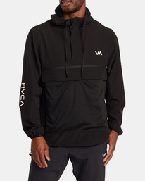 0 X Over - Anorak con capucha para Hombre Negro AVYJK00252 RVCA