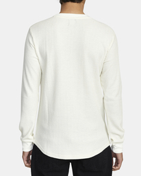 rvca, Recession Collection Day Shift - Haut thermique à manches longues pour Homme, ANTIQUE WHITE (anw) Recession Collection Day Shift - Long Sleeve Thermal Top for Men AVYKT00104