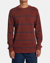 0 Day Shift Thermal Stripe - Haut thermique à manches longues pour Homme Multicouleurs AVYKT00316 RVCA