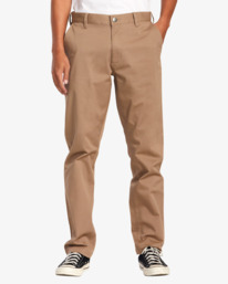 rvca, The Weekend Stretch - Pantalon straight pour Homme, DARK KHAKI (dkh) The Weekend Stretch - Straight Fit Trousers for Men AVYNP00178