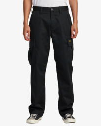 rvca, Recession Collection Americana - Cargo Trousers for Men, RVCA BLACK (rvb) Recession Collection Americana - Cargo Trousers for Men AVYNP00181