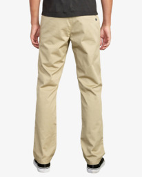 1 The Weekend Stretch - Pantalones de Corte Recto para Hombre Beige AVYNP00224 RVCA