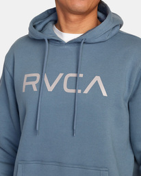 2 Big RVCA - Felpa con cappuccio da Uomo Blue AVYSF00223 RVCA