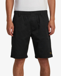 rvca, Recession Collection Americana - Short Elástico para Hombre, BLACK (blk) Recession Collection Americana - Elasticated Shorts for Men AVYWS00199
