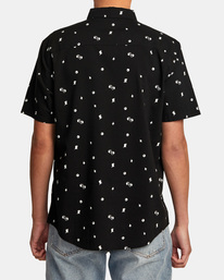 rvca, Degenerate - Camisa de Manga Corta para Hombre, BLACK (blk) Degenerate - Short Sleeve Shirt for Men AVYWT00372
