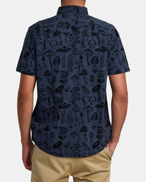 rvca, Alex Matus Mushroom - Chemise manches courtes pour Homme, MOODY BLUE (mdy) Alex Matus Mushroom - Short Sleeve Shirt for Men AVYWT00398