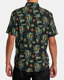 rvca, Neon Dragon - Kurzärmliges Hemd für Männer, BLACK (blk) Neon Dragon - Short Sleeve Shirt for Men AVYWT00411