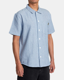 4 Dayshift - Chemise manches courtes pour Homme Bleu AVYWT00496 RVCA