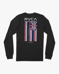 6 Hawaii Defer Flag T-shirt Black AVYZT00870 RVCA