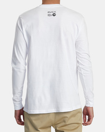 rvca, Mind Control - Maglietta a Maniche Lunghe da Uomo, WHITE (wht) Mind Control - Long Sleeve T-Shirt for Men AVYZT01947