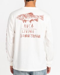 3 Ben Horton Downstream - Camiseta de manga larga para Hombre Blanco C1LSRARVP2 RVCA