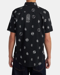 rvca, Hippy Bits 2022 - Kurzärmliges Hemd für Männer, BLACK (0019) Hippy Bits 2022 - Short Sleeve Shirt for Men C1SHRIRVP2