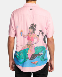 rvca, Luke Pelletier X Kristen Liu Wong Gator - Camisa de manga corta para Hombre, MULTI (1220) Luke Pelletier X Kristen Liu Wong Gator - Short Sleeve Shirt for Men C1SHRXRVP2