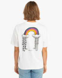 rvca, Andrew Pommier Rainbow Connection - T-Shirt for Women, VINTAGE WHITE (vwt) Andrew Pommier Rainbow Connection - T-Shirt for Women EVJZT00108