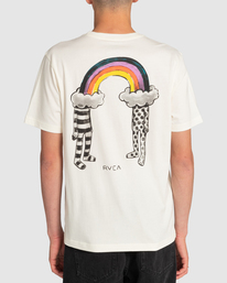 rvca, Andrew Pommier Rainbow Connection - Maglietta da Uomo, ANTIQUE WHITE (anw) Andrew Pommier Rainbow Connection - T-Shirt for Men EVYZT00108