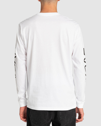 3 Big RVCA Sleeve - Camiseta de Manga Larga para Hombre Blanco EVYZT00112 RVCA