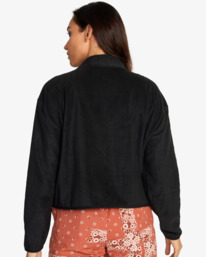 rvca, Day Off 2022 - Felpa con cerniera da Donna, RVCA BLACK (4444) Day Off 2022 - Zip Up Fleece for Women F3FLRBRVF2