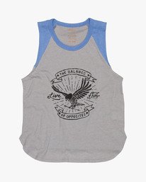 0 LIVE FREE RAGLAN TANK  F3SGRARVF7 RVCA