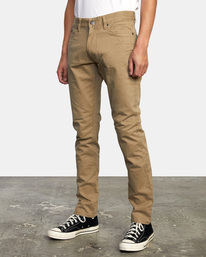 0 DAGGERS SLIM FIT TWILL PANTS  M3453RDT RVCA