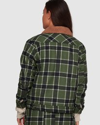 1 Plaid Merc Jacket - Green Green R207435 RVCA