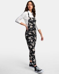 3 Rainer - Floral Dungarees for Women Black R3ONRCRVW9 RVCA