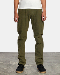 0 Daggers Pigment - Pantaloni di Velluto da Uomo Verde U1PTRKRVF0 RVCA