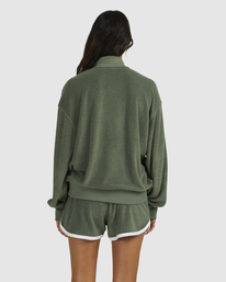 2 Grand Slam - Sweat zippé en molleton pour Femme Vert UVJFT00121 RVCA