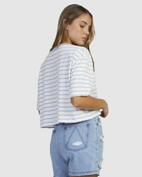 1 Stripes Half Rummage - Maglietta da Donna White UVJZT00159 RVCA