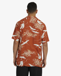 1 Cranes - Camisa de Manga Corta para Hombre Marron UVYWT00125 RVCA