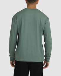rvca, RVCA STREETS LONG SLEEVE T-SHIRT, TREE GREEN (gpl0) RVCA STREETS LS TEE UVYZT00409