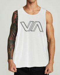 RVCA VA Fill All The Way Tank Top White Medium