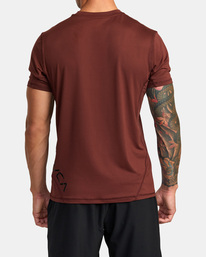 rvca, VA Sport Vent - Top de Manga Corta para Hombre, MAHOGANY (mah) VA Sport Vent - Short Sleeve Top for Men V9021RSV