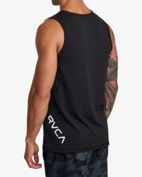 6 VA Sport Vent - Camiseta sin mangas para Hombre Negro V9031RST RVCA