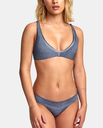 RVCA Womens Stone Textured Bralette Bikini Top