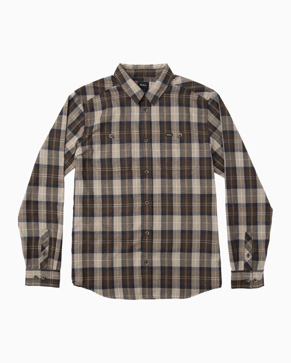 0 BONE FLANNEL LS  F1SHGDRVF7 RVCA
