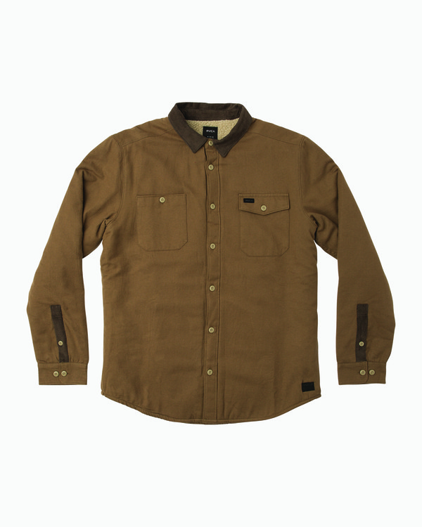 abercrombie sherpa button up shirt