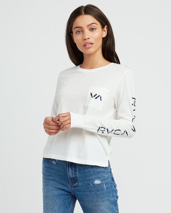 VA Spray Long Sleeve T-Shirt W456SRVA | RVCA