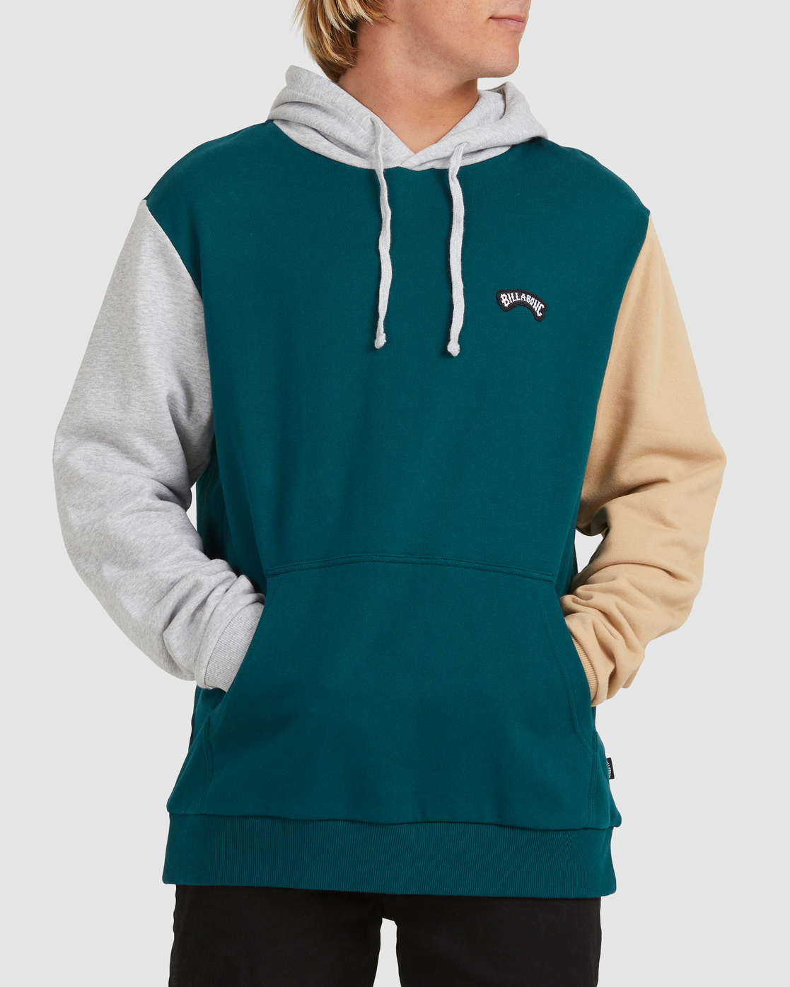 SUDADERA CAPUCHA COLOR BLOCK - Verde | ZARA México