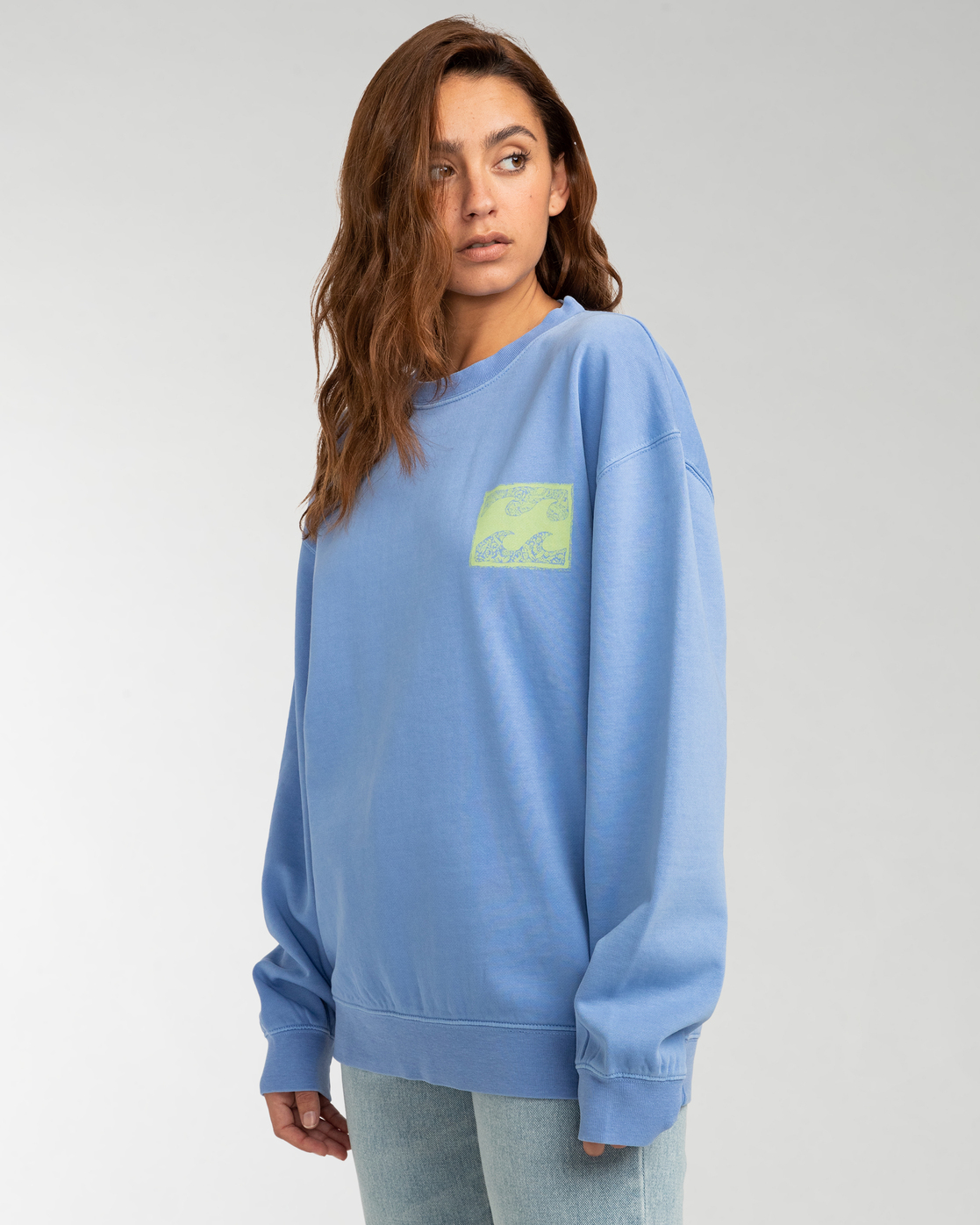 Navy Blue Crewneck Sweatshirt Women's 