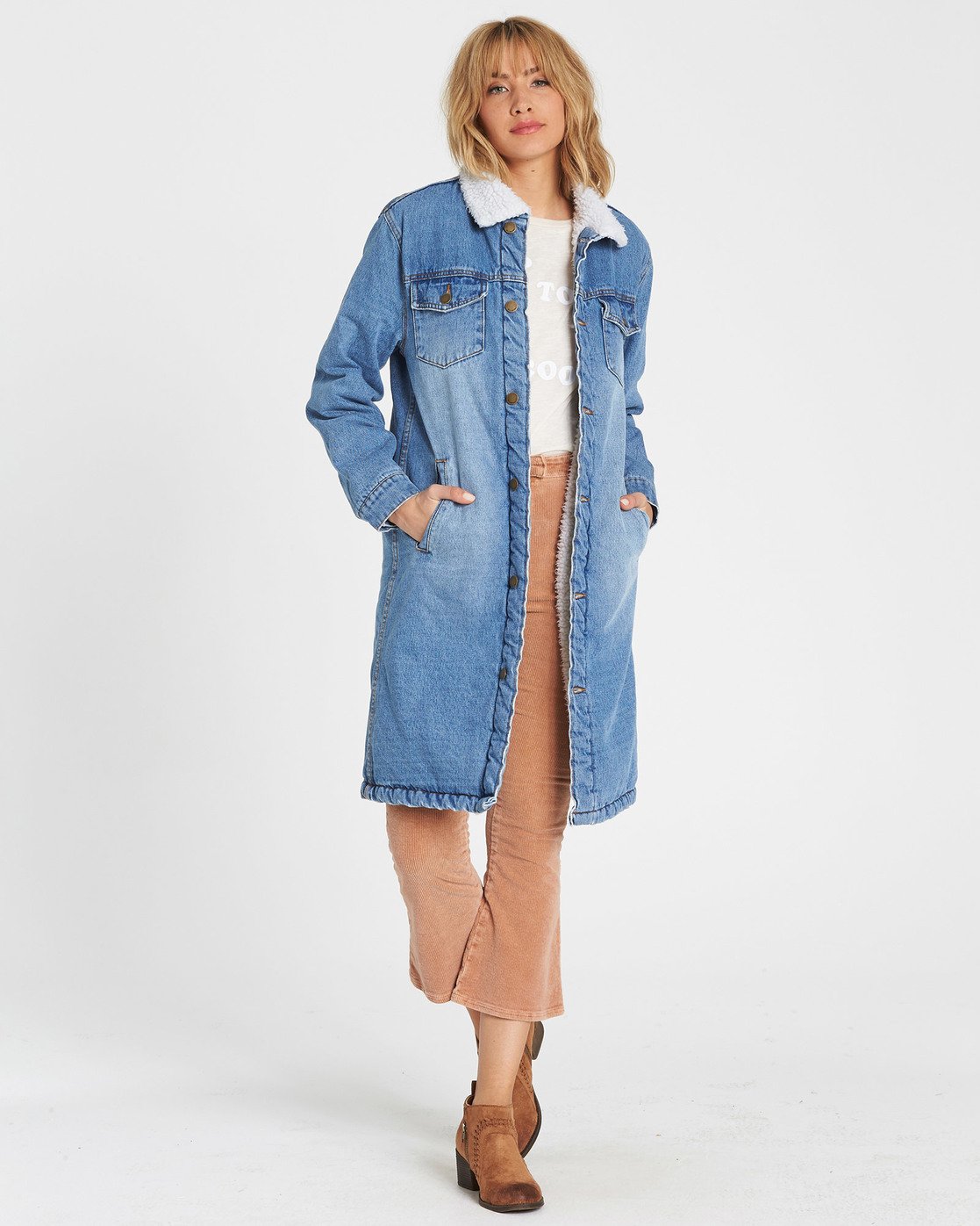 Stand Tall Sherpa Lined Denim Jacket 
