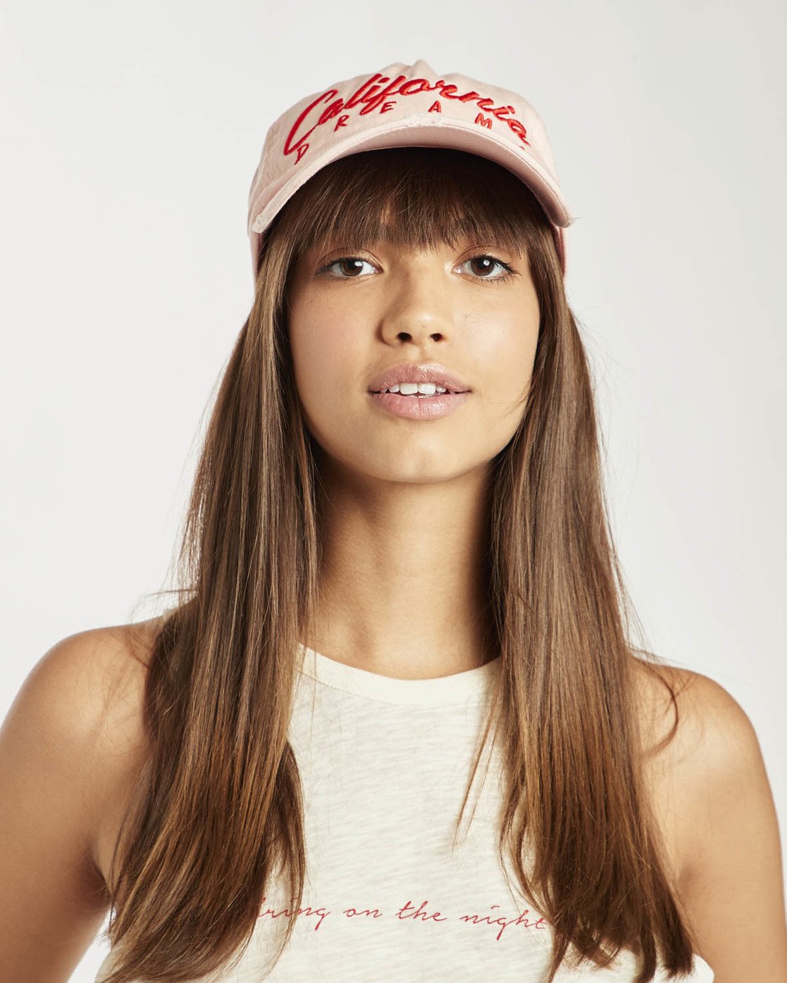 bangs and baseball hats