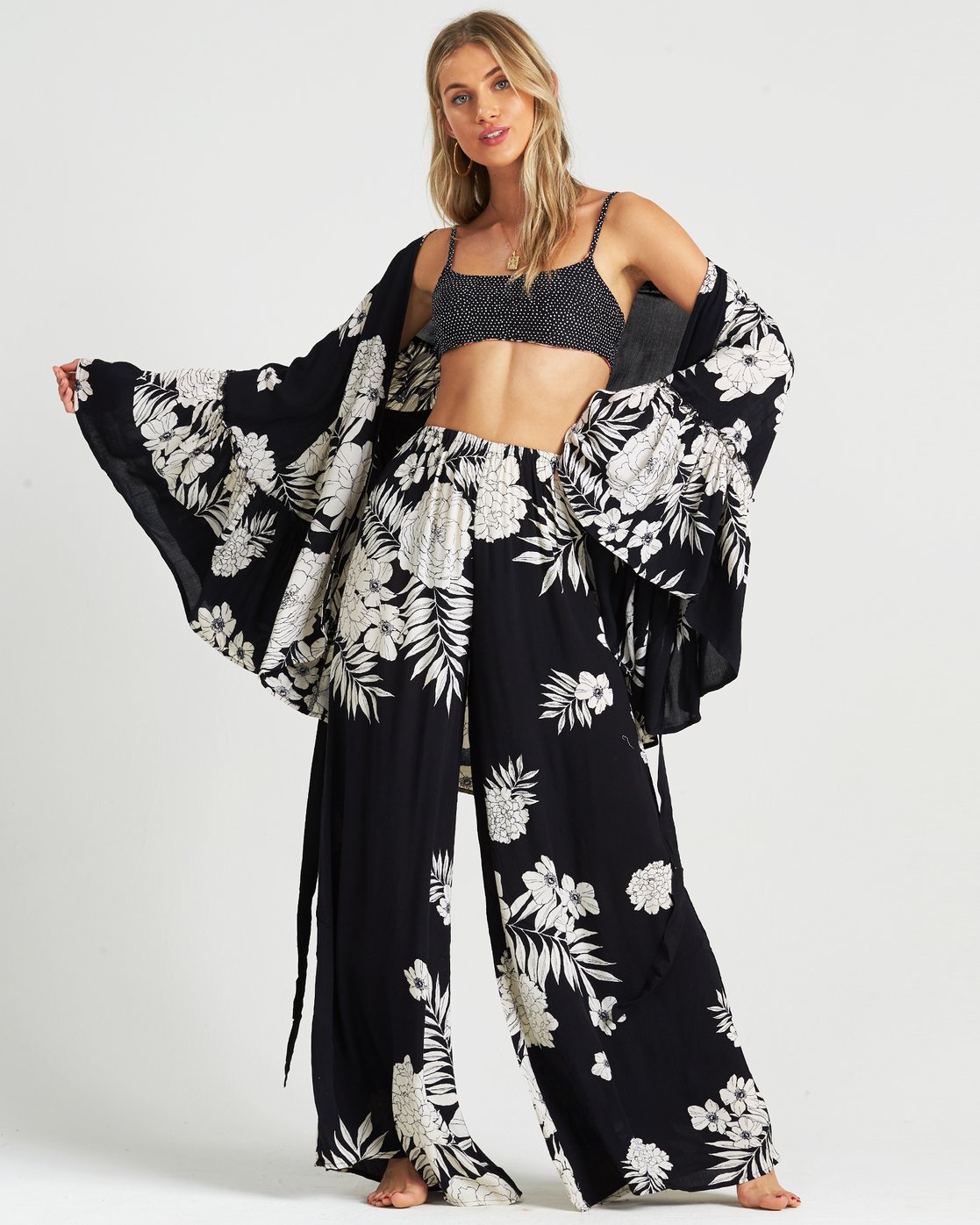 All Flored Kimono Wrap Top P3TP20BIMU 