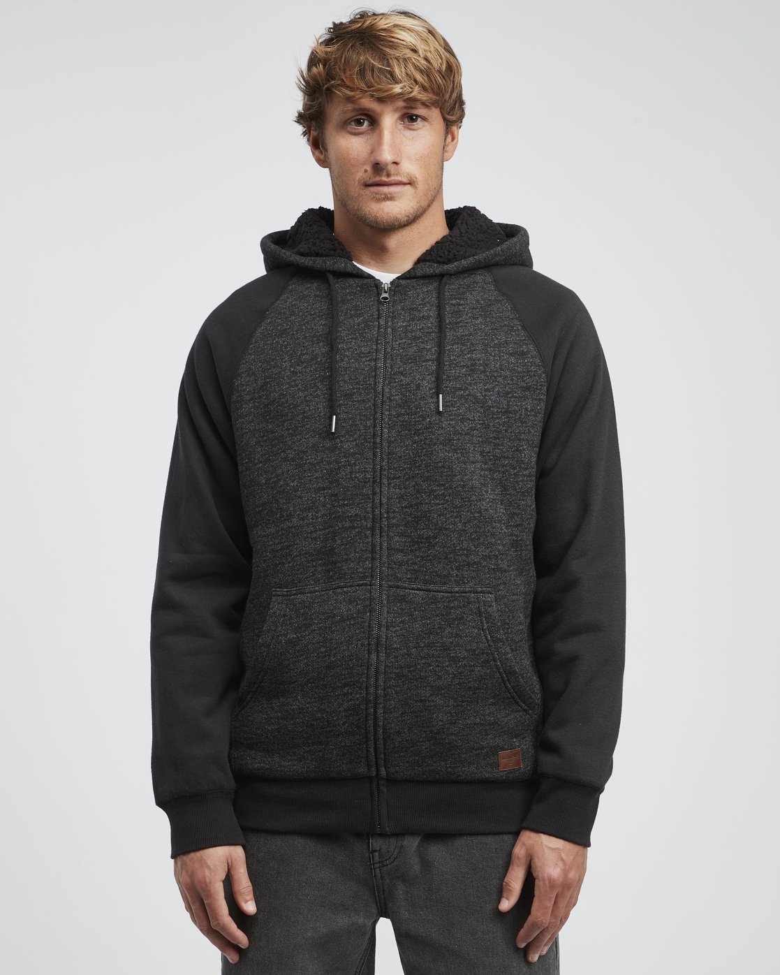 billabong balance sherpa zip hoodie