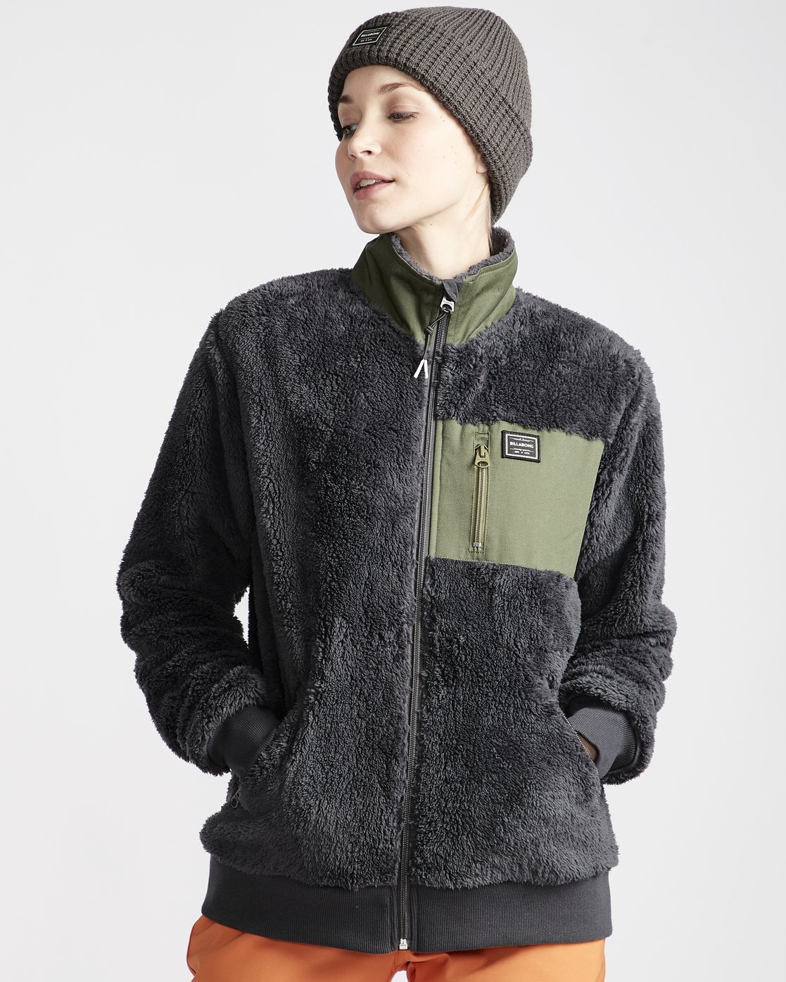 ZERO SHERPA FLEECE JACKET - POLAR BEIGE MUJER