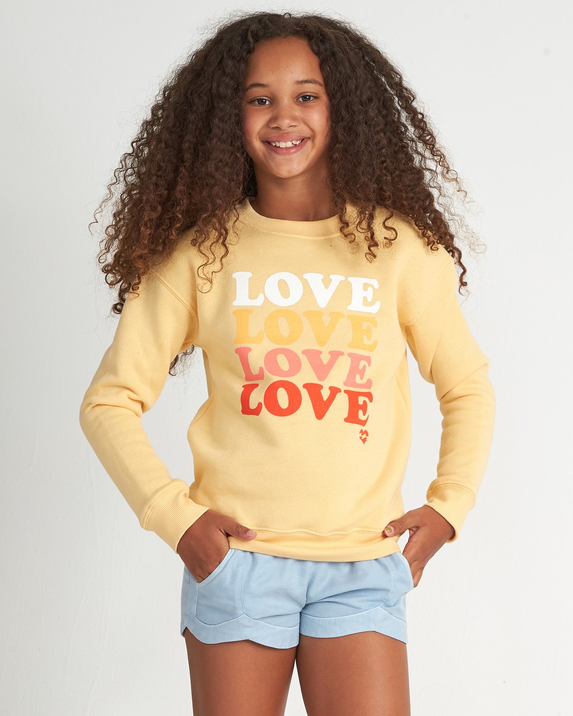 love graphic sweatshirt